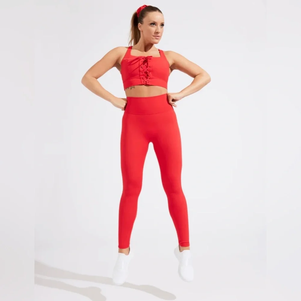 💕BuffBunny Amor Legging in the color Salsa Red - Picture 11 of 16